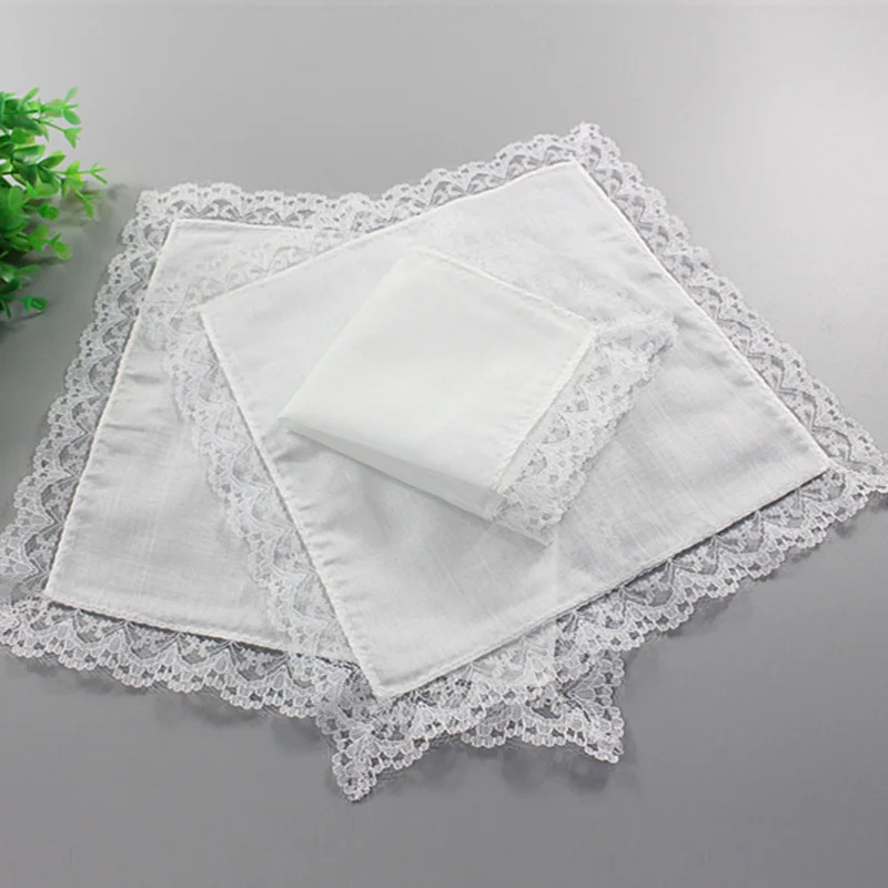 Top Trends: 2Pcs / set Pocket Cotton Handkerchiefs Hankie Hanky Towel 28*28cm Children Women / Men Shoppable Styles