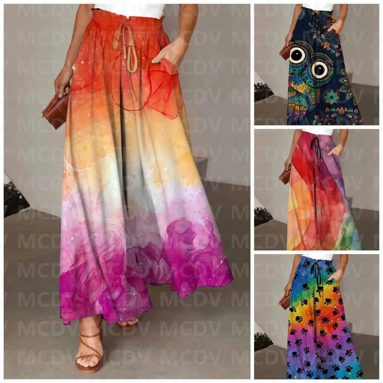 Top Trends: Women&#039;s Tie Dyed Parrot Wide Leg Pants 3D Printed Women&#039;s Casual Pants Shoppable Styles