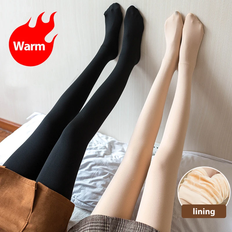 Top Trends: Winter Thermal Pants Woman Fleece Lined Tights Leggings Elastic Pantyhose Thick Thermal Underwear Pants High Waist Warm Leggings Shoppable Styles