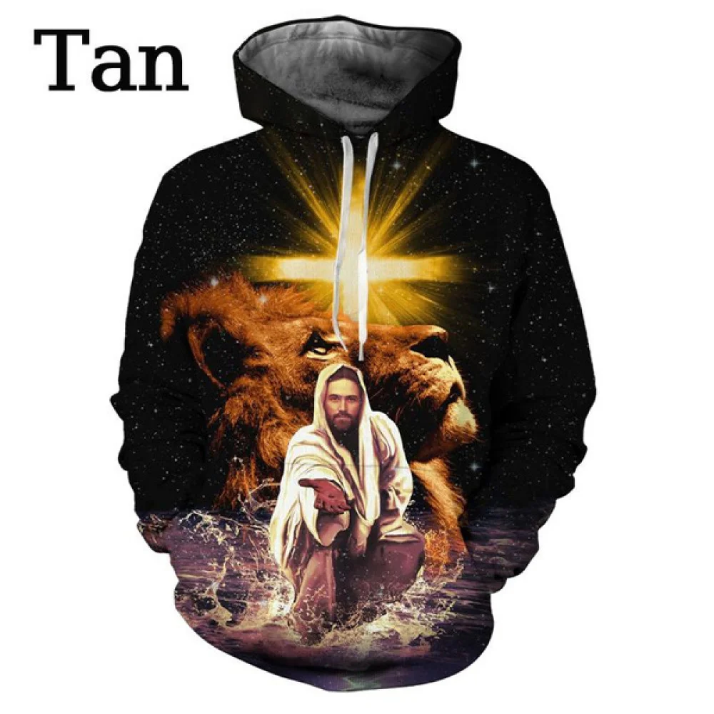 Top Trends: Fashion 3d Hoodie Christian Jesus Cross Pattern Sweatshirts Casual Long Sleeve Pullover Harajuku Streetwear Hoodies Shoppable Styles