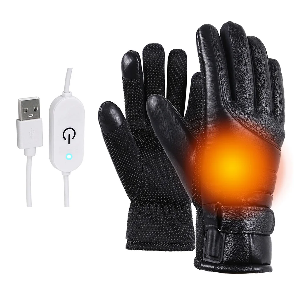 Top Trends: USB Heated Gloves Waterproof Winter Electric Warming Gloves Hand Warmers Winter Outdoor Warm Gloves For Fishing Riding Cycling Shoppable Styles