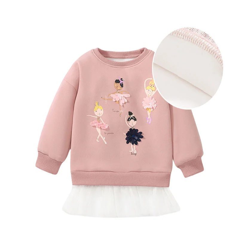 Top Trends: Jumping Meters 2-7T Fairy Tale Girls Sweatshirts With Fleece Inside Warm Children&#039;s Clothing Hot Selling Baby Shirts Tops Shoppable Styles