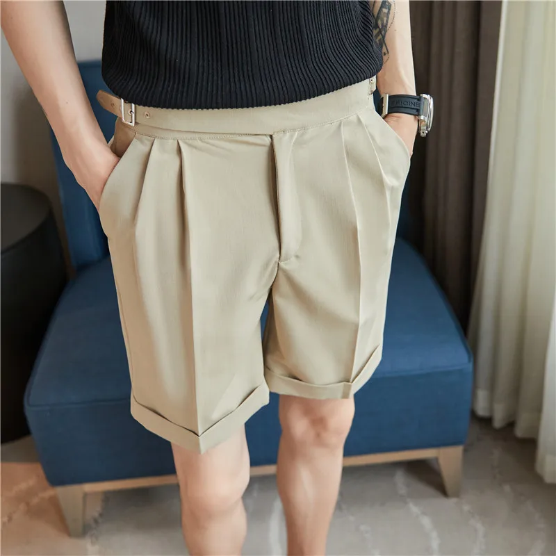 Top Trends: 2022 Men Breathe Cool Streetwear Short Korean Pleated Shorts Men Summer White Shorts Bermuda Work Wear Clothes 29-36 Shoppable Styles