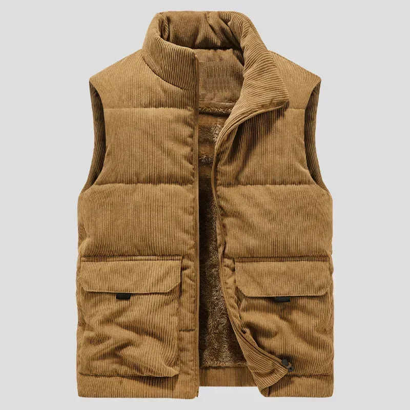 Top Trends: New Winter Fashion Wool Vest Male Cotton-Padded Vests Coats Men Sleeveless Vest Jackets Warm Waistcoats Clothing Plus S-6XL Shoppable Styles