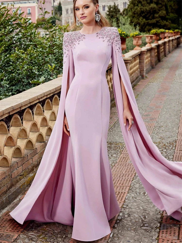 Top Trends: Elegant Evening Dresses Mermaid Satin Mother Bride Gown Beaded Sequined Saudi Arabia Wedding Party Prom Dress فستان المساء 2024 Shoppable Styles - Image 2