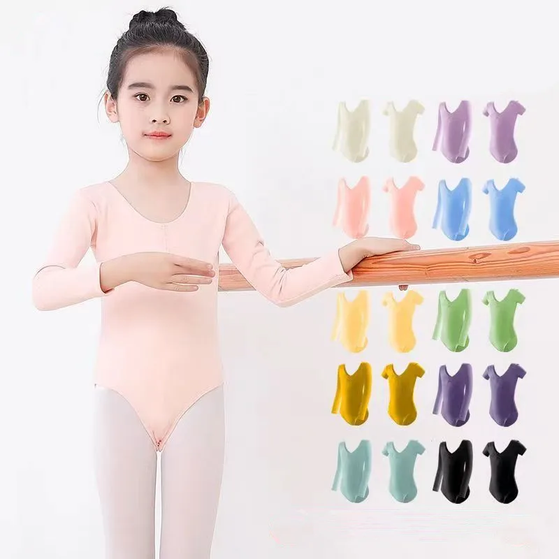 Top Trends: Dance Leotards For Kid Short / Long Sleeve Ballet Clothing Practice Rhythmic Gymnastics Skating Swim Training Dancewear Bodysuits Shoppable Styles