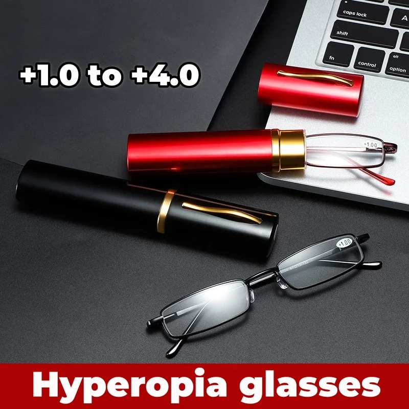 Top Trends: Mini Portable Anti Blue Light Reading Glasses Ultra Light And High-definition Eyewear Elderly People&#039;s Presbyopia Eyeglasses Shoppable Styles