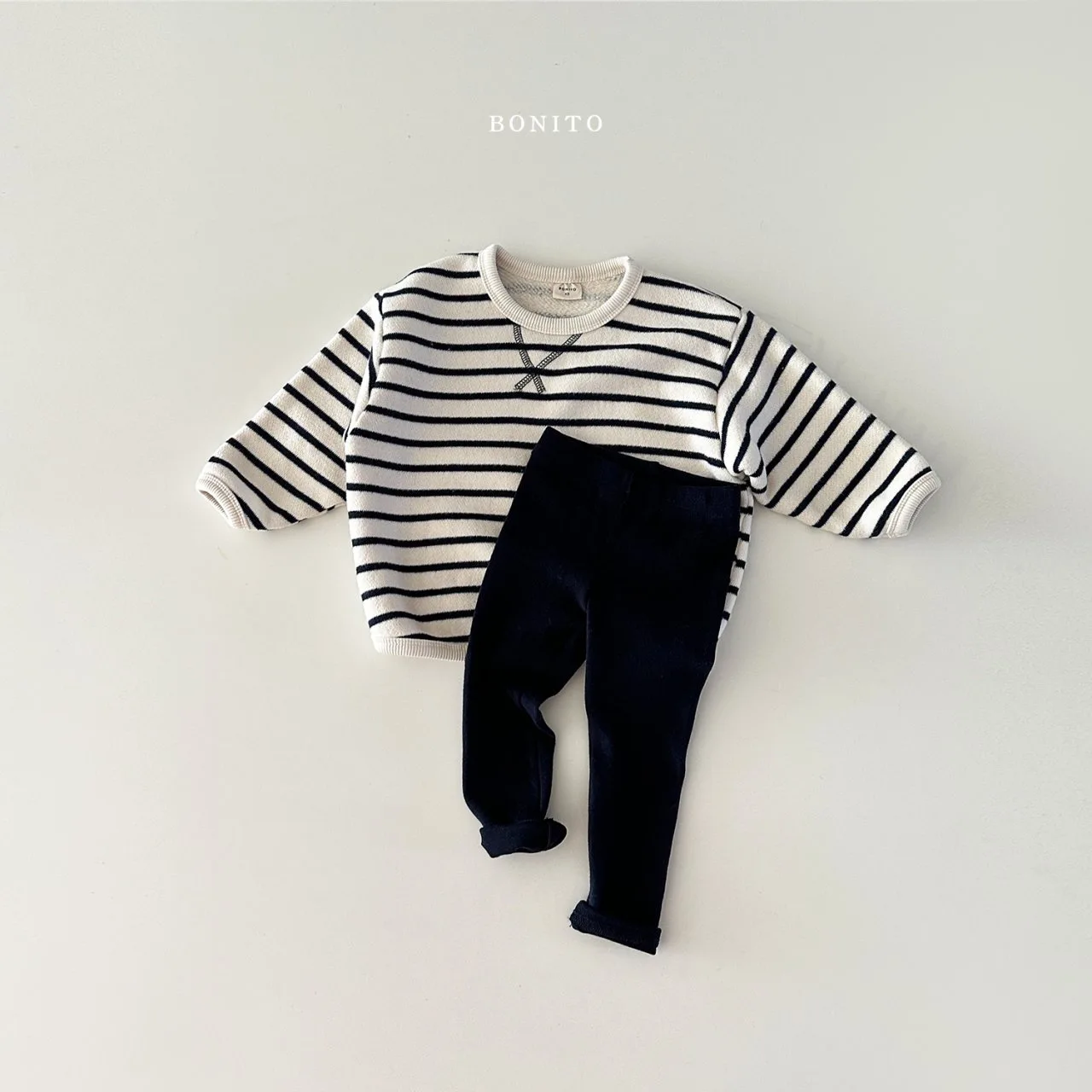 Top Trends: Winter New Baby Fleece Casual Set Infant Cardigan Vest + Striped Tops + Leggings 3pcs Suit Plus Velvet Boys Girls Warm Outfits Shoppable Styles - Image 2