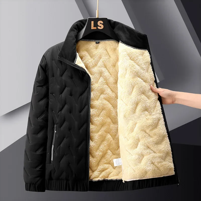 Top Trends: Winter Jacket Men Thermal Lined Thick Warm Fleece Jacket 2023 New Male Coat Turn Down Collar Parkas Korean Outerwear Mens Jacket Shoppable Styles