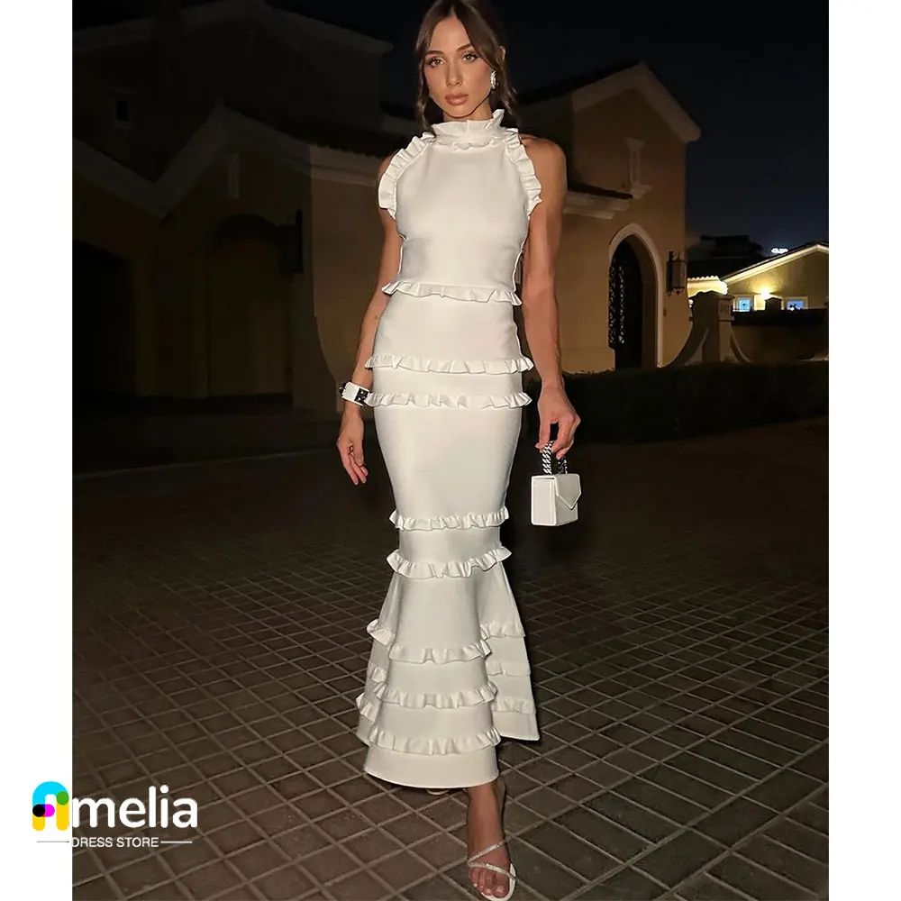 Top Trends: Amelia Dubai A-Line High Neck Prom Dress Ankle Length With Sleeveless Evening Summer Elegant Party Dress For Women 2023 Shoppable Styles