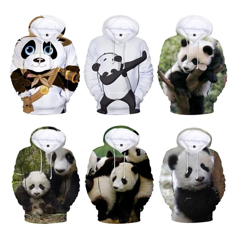 Top Trends: New Cute Panda 3D Printed Hoodie Fall And Winter Hooded Sweatshirt Teenage Fashion Casual Hoodie Oversized Hip Hop Hoodie Shoppable Styles