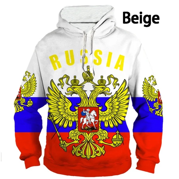 Top Trends: Men / Women Creativity Russia Flag 3D Printed Hoodie Personality Eagle Long Sleeve Fashion Casual Sweatshirt Shoppable Styles