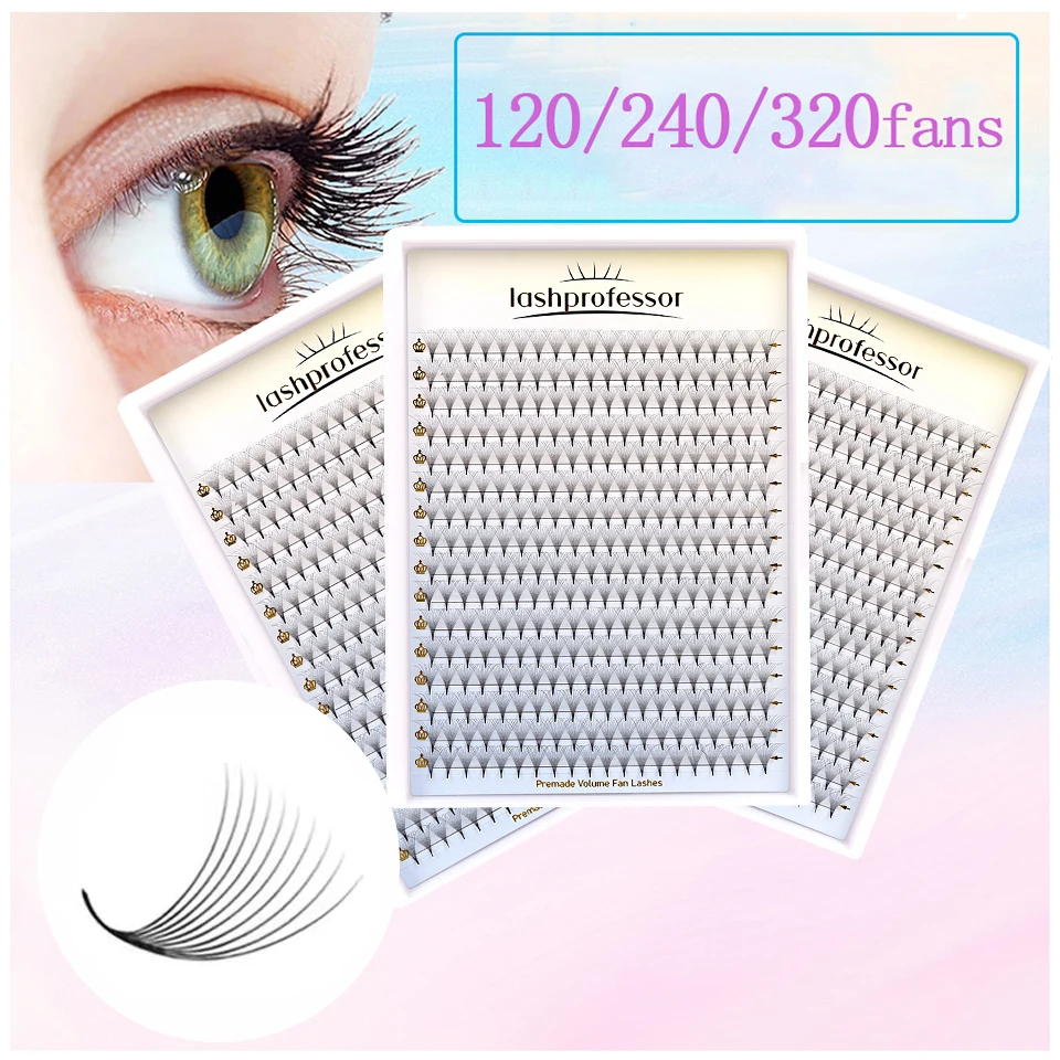 Top Trends: Premade Volume Fans 3D / 4D / 5D / 6D / 8D / 10D / 12D / 14D Sharp Narrow Base Eyelashes Cilia Promade Russian Pointed Stem Eyelash Extensions Shoppable Styles