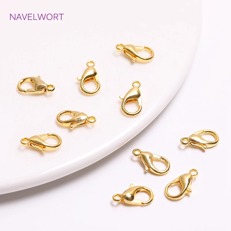 Top Trends: 18K Gold Plated Lobster Clasps Spring Clasps End Tip Covers Crimp Beads Covers Wire Protectors DIY Jewelry Making Accessories Shoppable Styles