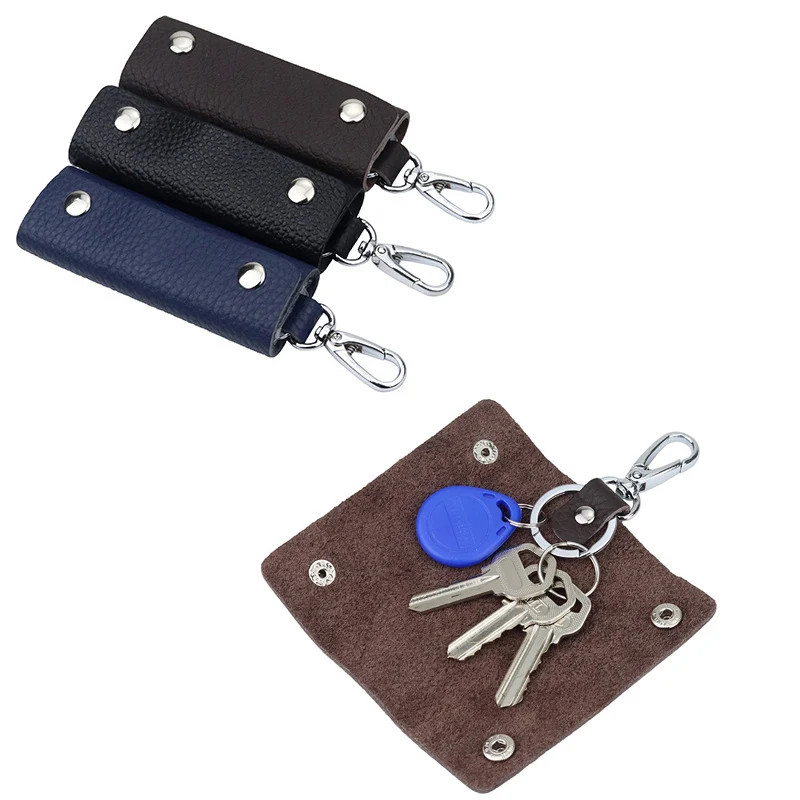 Top Trends: Vintage Key Wallet Car Key Pouch Bag Case Holder Chain Covers Zipper Housekeeper Pocket Key Organizer Smart Leather Keychain Shoppable Styles