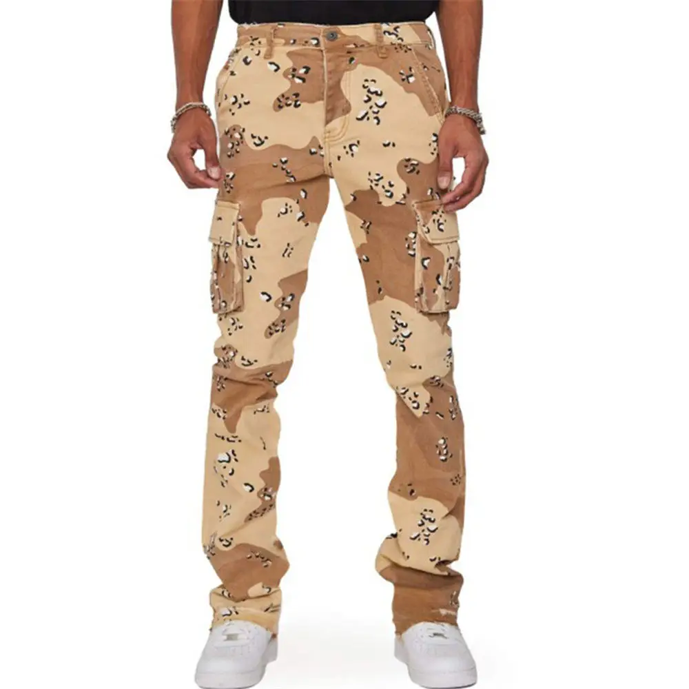 Top Trends: 2023 Camo Cargo Pants Large Size 3XL Straight Trousers Camouflage Print Large Pockets Streetwear Popular Bottoms Shoppable Styles