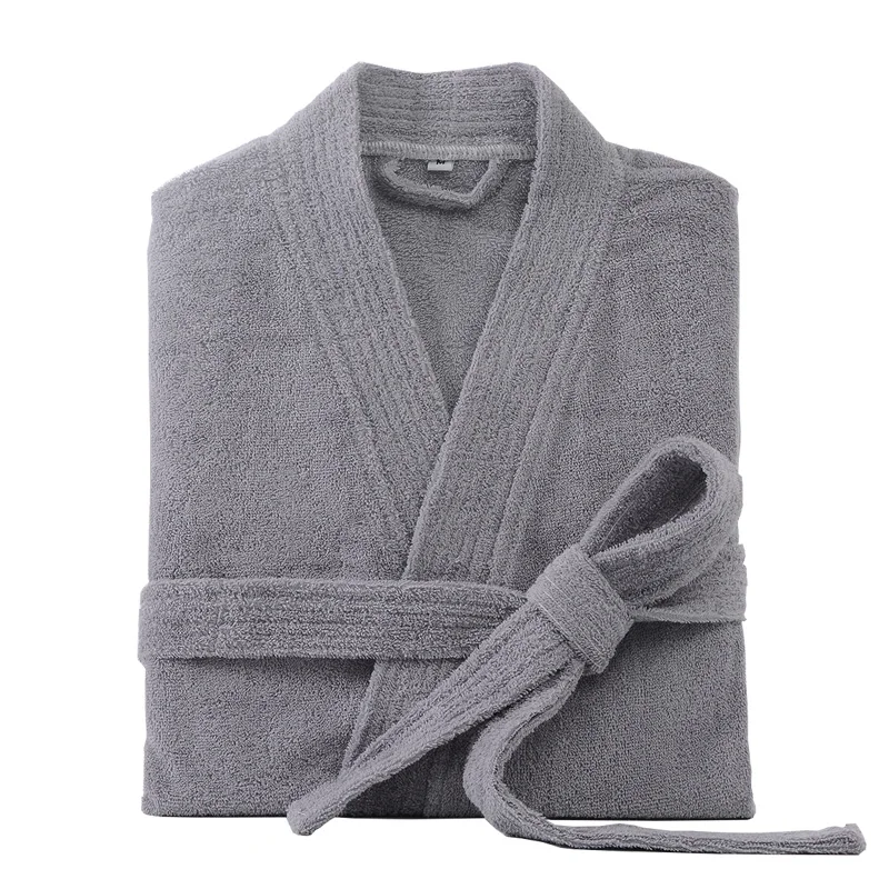 Top Trends: 100% Cotton Bathrobe For Men Long Thick Absorbent Terry Bath Robe Kimono Men Towel Bathrobe Plus Sleepwear Women Dressing Gown Shoppable Styles