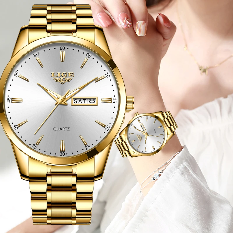 Top Trends: LIGE Woman&#039;s WatchesTop Brand Luxury Stainless Steel Ladies Quartz Wrist Watch Waterproof Casual Dress Women Clock Reloj Mujer Shoppable Styles