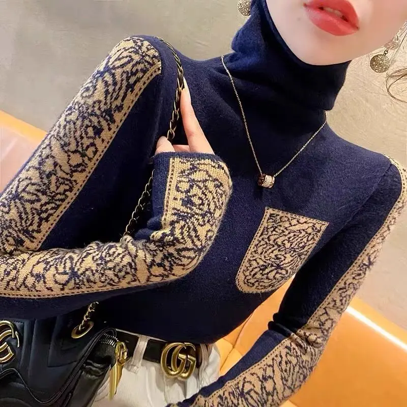 Top Trends: Women Turtleneck Soft Slim Comfort Jumper Early Spring Fashion Inside Commuting Knitted Sweaters Office Lady Elegant Vintage Top Shoppable Styles