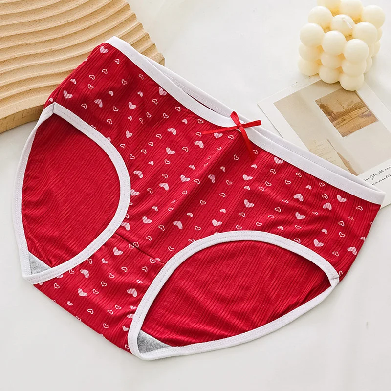 Top Trends: Women’s Underwear Mid Waist Panties Bowknot Mid-Rise Briefs Cute Girls Floral Print Comfortable Lingerie Underpants Shoppable Styles - Image 4