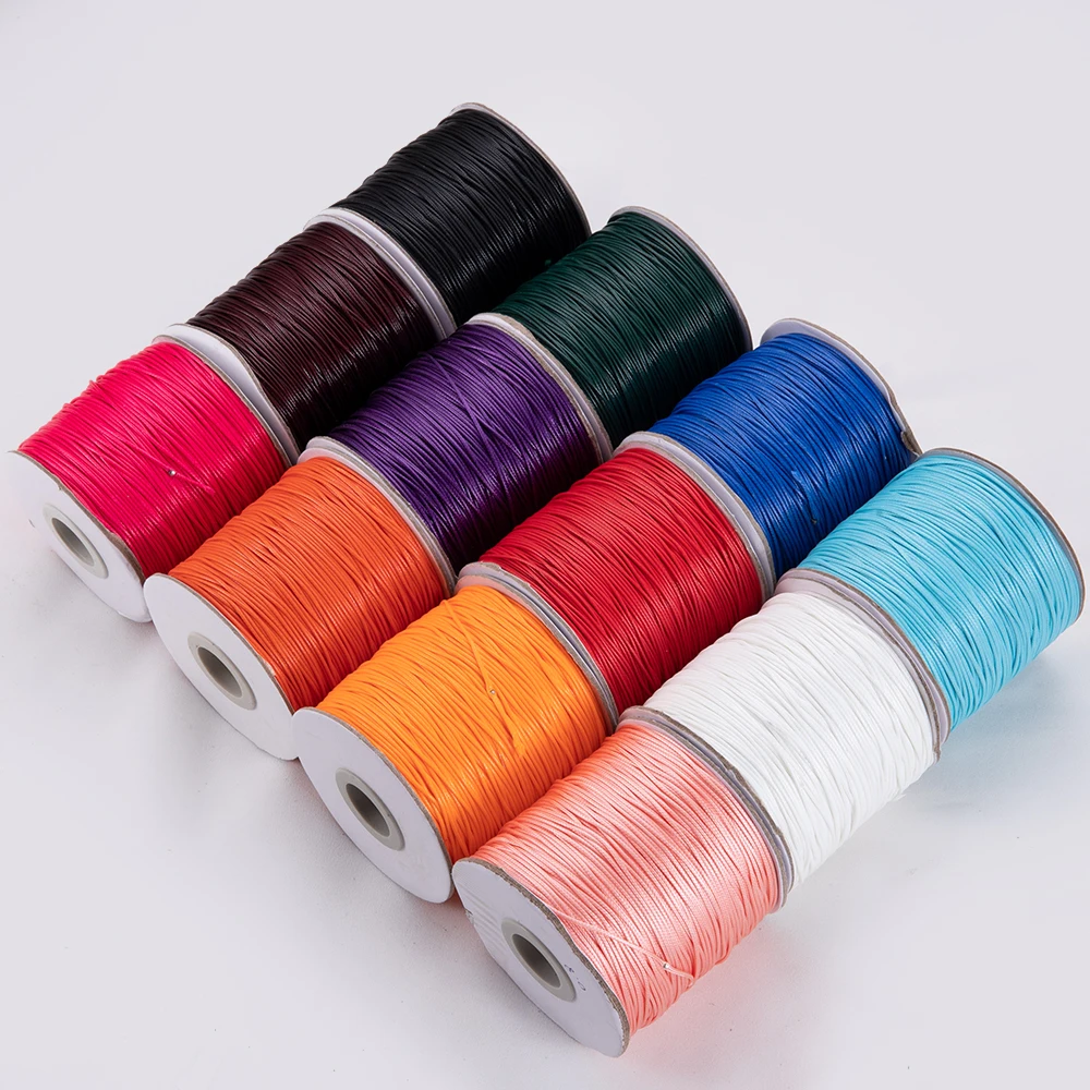 Top Trends: 5 / 10m / Roll 0.5 / 0.8 / 1 / 1.5 / 2 / 2.5mm Polyester Nylon Cords Bracelet Braided Waxed String For DIY Supplies Crafts Beading Thread Rope Shoppable Styles