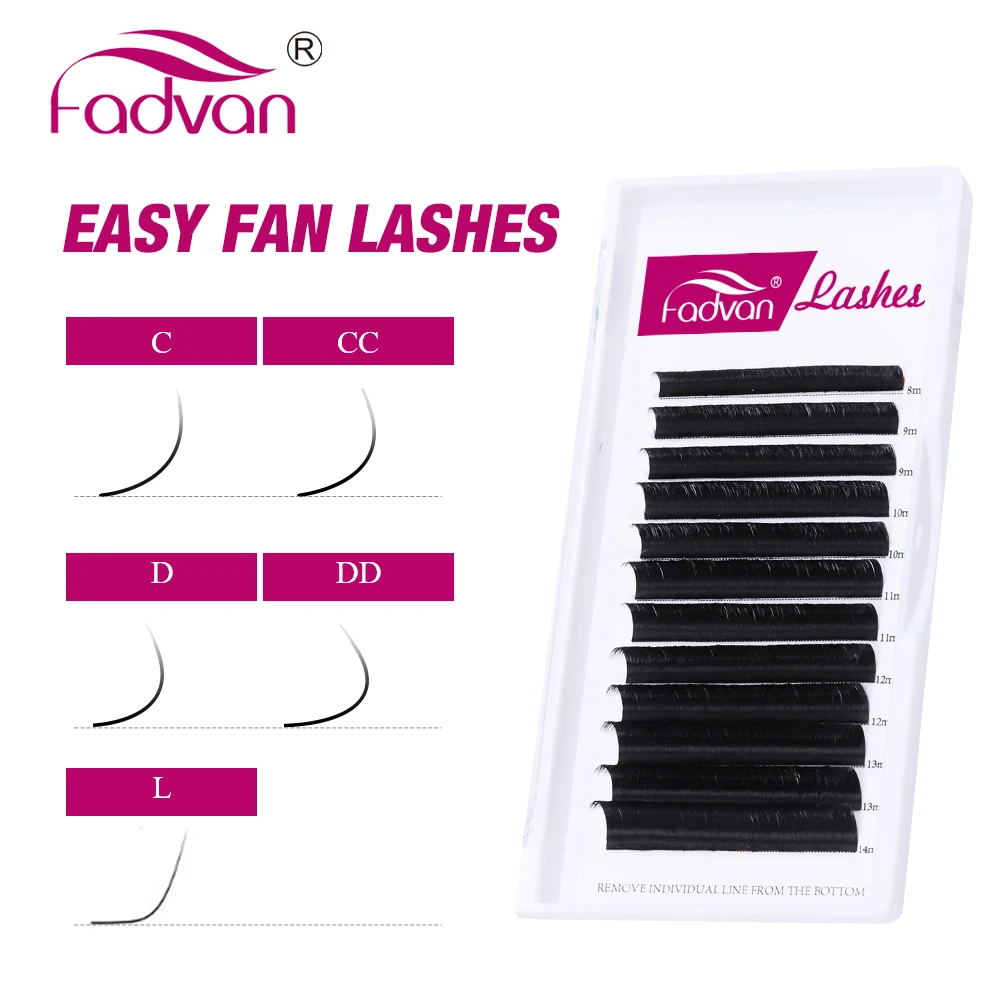 Top Trends: Fadvan Easy Fan Lashes Extension DIY Russia Volume Faux Mink 1 Second Blooming Eyelash Extensions Dense Auto Fan Makeup Lashes Shoppable Styles