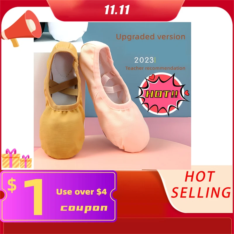 Top Trends: Girls' Pointed Shoes Dance Slippers High-Quality Canvas Soft Ballet Dance Practice Shoes Children's Gymnastics Shoes Shoppable Styles