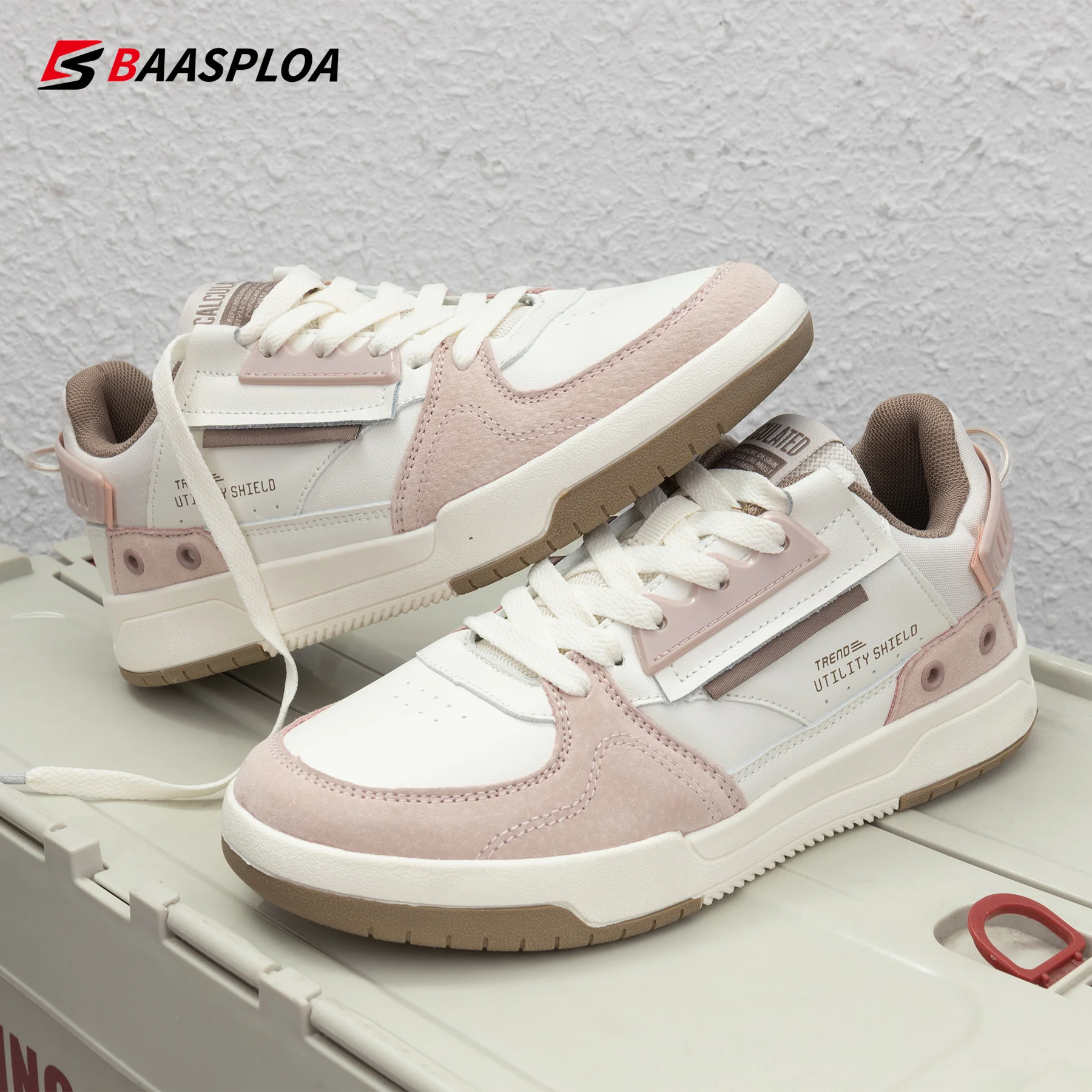 Top Trends: Baasploa Women Casual Shoes Leather Sports Shoe Outdoor Breathable Sneakers Walking Shoes Non-slip Fashion Skateboard Shoes Shoppable Styles