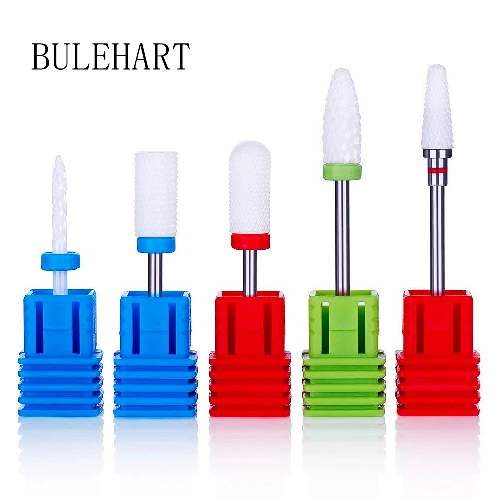 Top Trends: 5 Pcs Ceramic Milling Cutter For Manicure Removing Gel Varnish Nail Drill Bits Electric Machine Accessories Tool Shoppable Styles