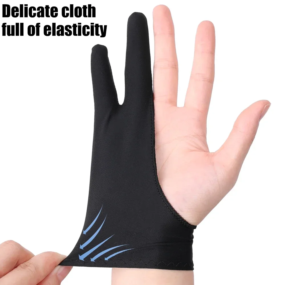 Top Trends: 4 / 1pcs Drawing Glove Anti-touch Two-Fingers Gloves For IPad Graphics Drawing Tablet Sketch Artist Smudge Guard Painting Gloves Shoppable Styles - Image 3