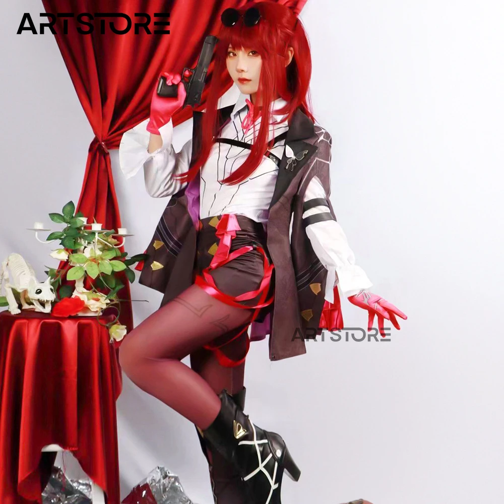 Top Trends: Kafka Cosplay Game Honkai: Star Rail Cosplay Wig Full Set Women Hair Honkai Kafka Shoes Cosplay Costume Halloween Party Suits Shoppable Styles