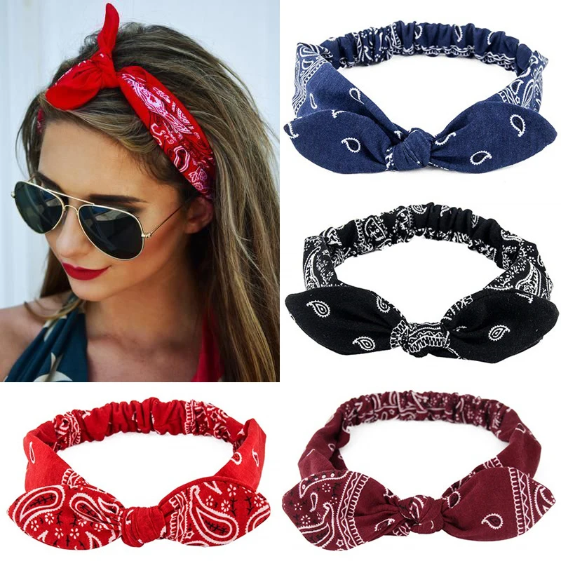 Top Trends: New Women Suede Soft Solid Print Headbands Vintage Boho Cross Knot Elastic Hairbands Bandanas Girls Hair Bands Hair Accessories Shoppable Styles