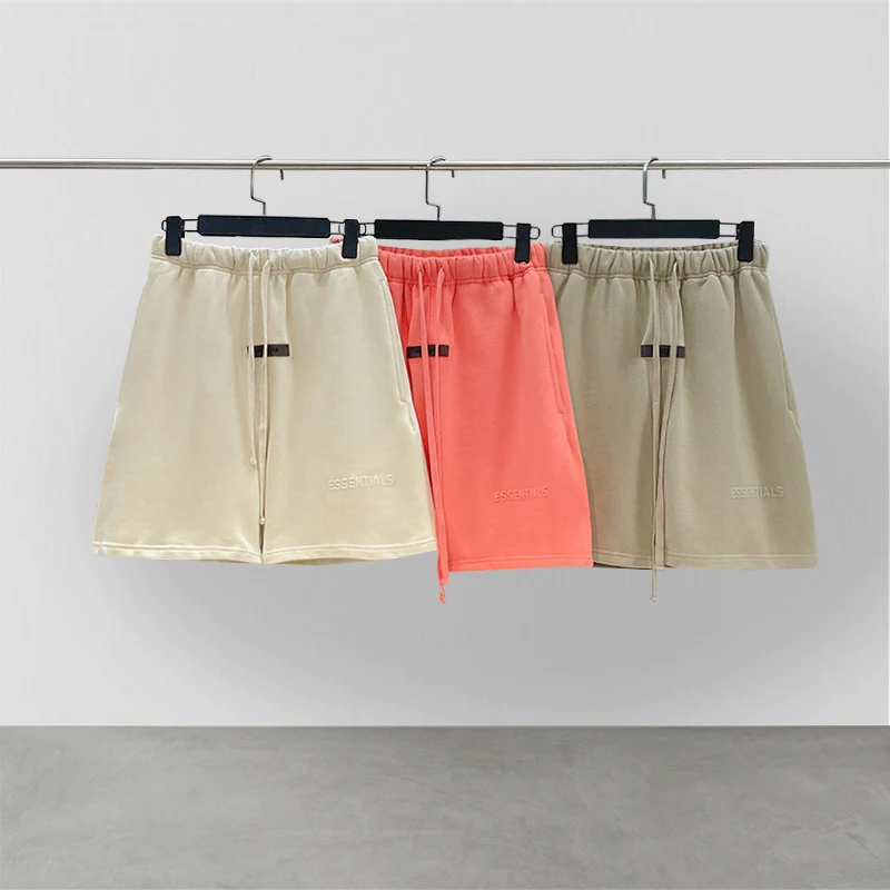 Top Trends: Summer Essentials Cotton Shorts Flocking Lettered Logo Oversized Shorts High Street Hip Hop Sport Shorts For Unisex Shoppable Styles