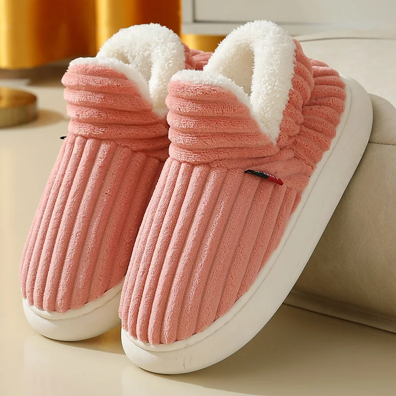 Top Trends: Unisex Home Men Cotton Slippers 2023 New Winter Plus Size 46-47 Casual Plush Shoes Warm Velvet Sneakers Men Women Snow Boots Shoppable Styles