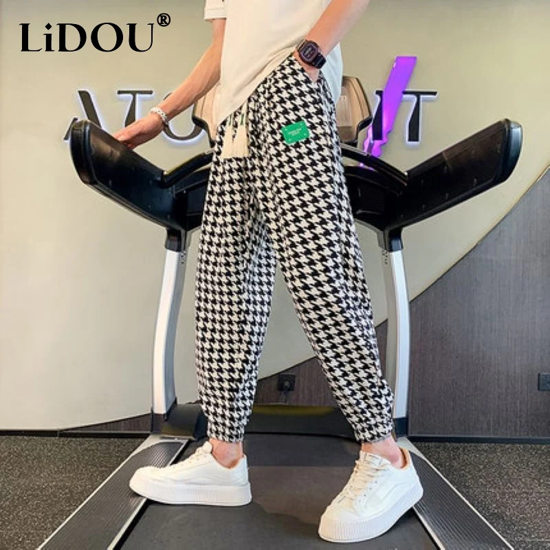 Top Trends: 2023 Spring Summer New Fashion Printing All-match Ankle Length Pants Man Elastic Waist Pockets High Street Motion Haren Pants Shoppable Styles