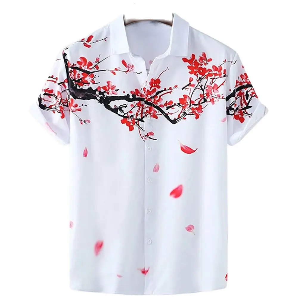 Top Trends: 2023 Summer Men's Floral Chinese Style Shirt Short Sleeve Hawaiian Shirts For Men Plus Size Quick Dry Tops Tee Shirt Man Camisa Shoppable Styles