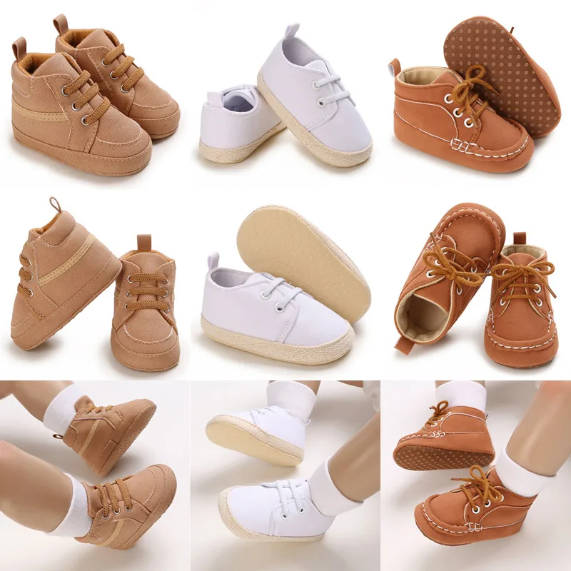 Top Trends: 0-18M Fashion Newborn Baby Shoes Boy Girl Classical Sport Soft Sole PU Leather First Walker Casual Sneakers White Baptism Shoes Shoppable Styles