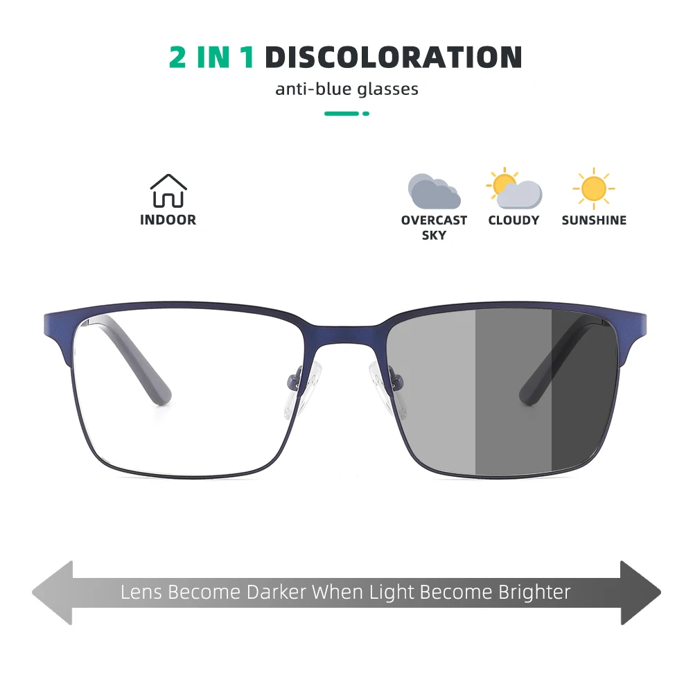 Top Trends: Anti Blue Light Square Glasses Frame Men Prescription Reading Glasses Optical Eyewear 2023 Spectacles Eyeglasses Frames Men's Shoppable Styles - Image 4