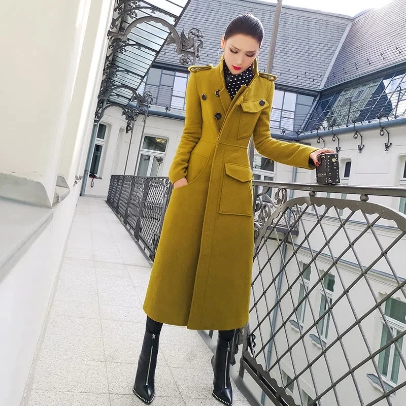 Top Trends: Female Autumn Winter Thick New Woolen Jacket 2023Women Mid-length Fashion Atmospheric Design Slim Over-the-knee Woolen Coat A850 Shoppable Styles