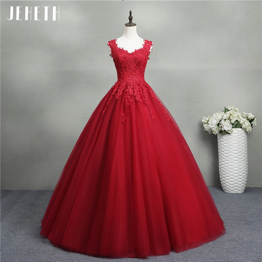 Top Trends: JEHETH Strap Sleeveless Prom Dress Lace Appliques Beading Party Gown For Women Lace Up Floor Length Robes Sweetheart Quinceanera Shoppable Styles