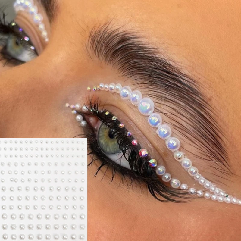 Top Trends: Diamond Disposable Tattoo Stickers 3D Face Jewelry Crystal DIY Eyes Face Body Rhinestones Waterproof Makeup Art Party Decoration Shoppable Styles