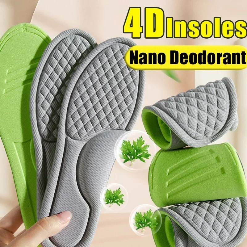 Top Trends: Memory Foam Orthopedic Insoles For Unisex Nano Deodorization High-elasticity Arch Support Shoe Pads Sweat Absorb Inserts Cushion Shoppable Styles