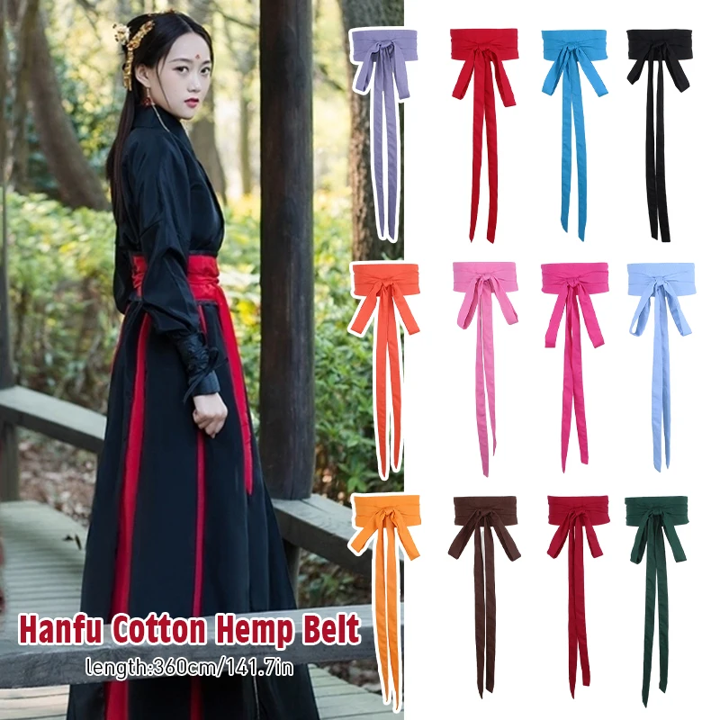 Top Trends: Chinese Traditional Hanfu Belt Antique Style Yukata Dress Kimono Obi Belts Cotton Linen Corset Elegant Hanfu Sash Tie Straps Shoppable Styles