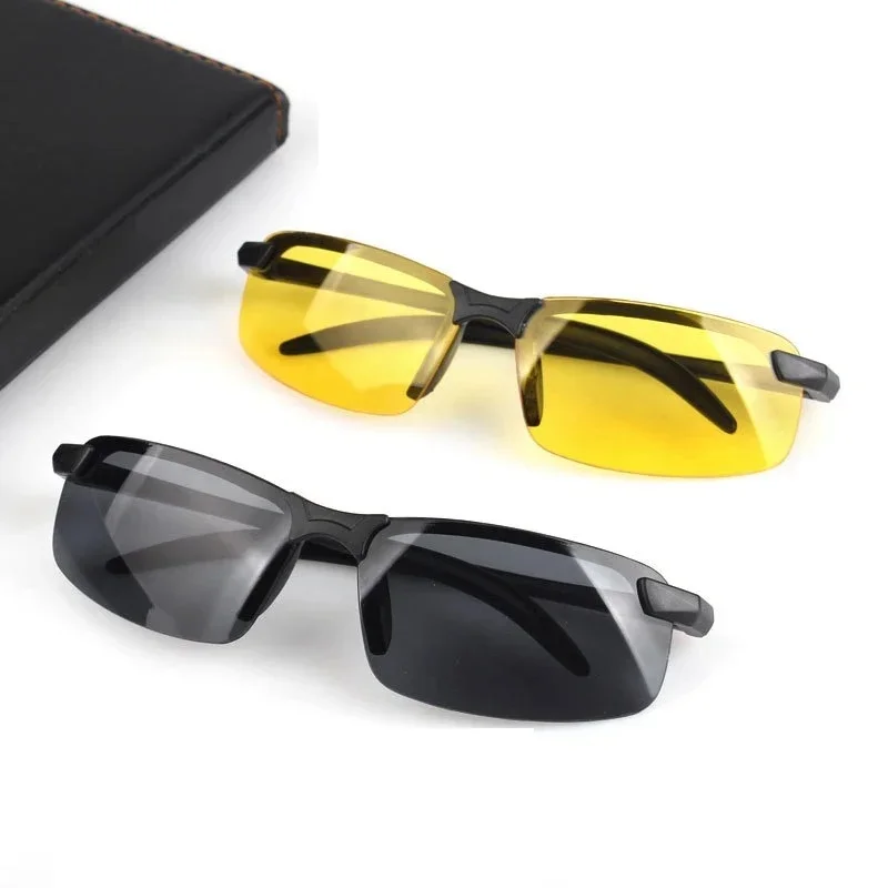 Top Trends: FG Men Night Vision Glasses For Driving Yellow Glasses PC Frame Sunglasses Outdoor Glasses To Handle At Night Anti Glare Gafas Shoppable Styles - Image 2