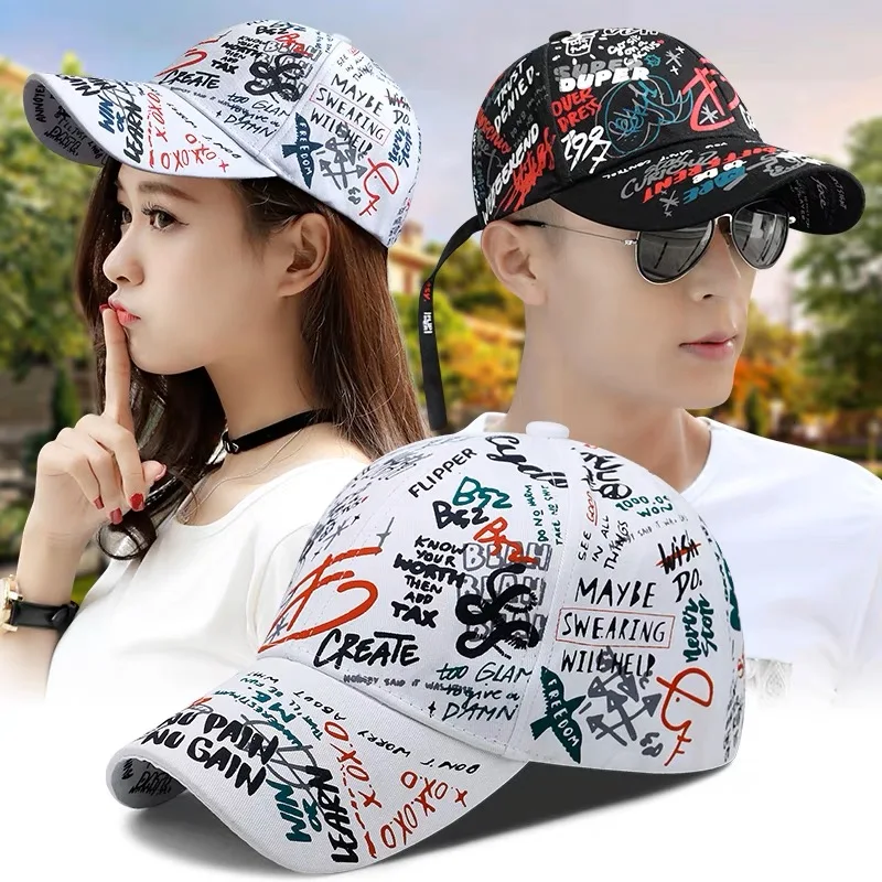 Top Trends: New Graffiti Hip-Hop Kpop Men Women Baseball Hats Cotton Breathable Snapback Skateboard Sport Caps Adult Cool Streetwear Fashion Shoppable Styles - Image 4