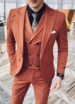 Top Trends: 2023 Best Man Groom Large Size Business Casual Suit Three-piece Wedding Banquet Suit Suit Suit Men Men&#039;s Clothes Mens Clothes Shoppable Styles