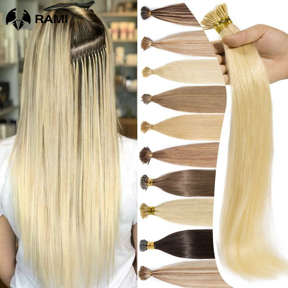 Top Trends: Human Hair Extensions 1.2cm Keratin Natural Straight Hair Extension I Tip Hair Pre Bonded Stick Tip Micro Ring Beans Women Hair Shoppable Styles