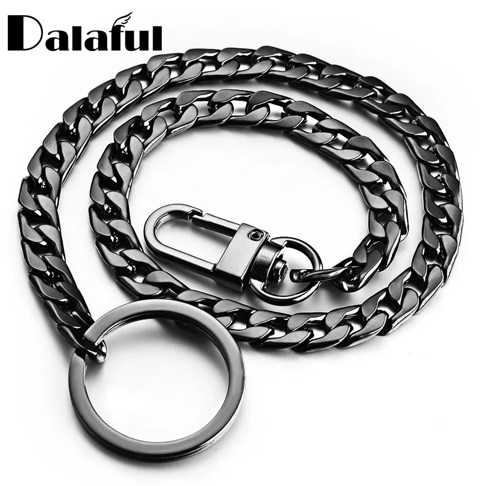 Top Trends: 40cm Key Chains Metal Wallet Belt Chain Trousers Hipster Pants Hip Hop Rock Punk Street Keyring Anti-lost Keychain Men K404 Shoppable Styles