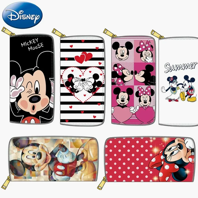 Top Trends: 2022 Disney Cartoon Anime Women&#039;s Wallet Mickey Mouse Minnie Long PU Leather Multifunction Female Clutch Birthday Gift Shoppable Styles