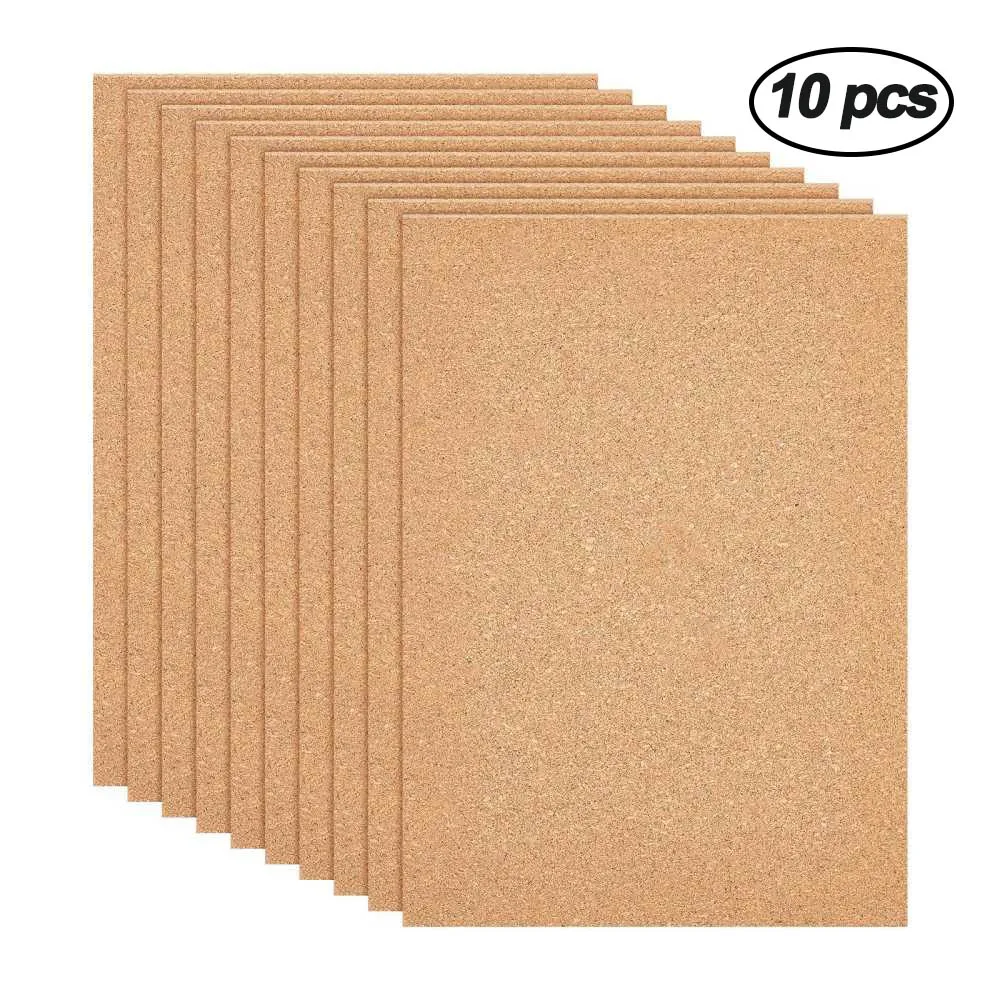 Top Trends: 10Pcs 2mm Thickness Cork Insulation Sheets Square Wood Board Mats For Coasters Drawing Picture DIY Crafts Without Self-Adhesive Shoppable Styles